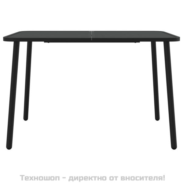 Градинска маса антрацит 1180x100x71 cм стомана