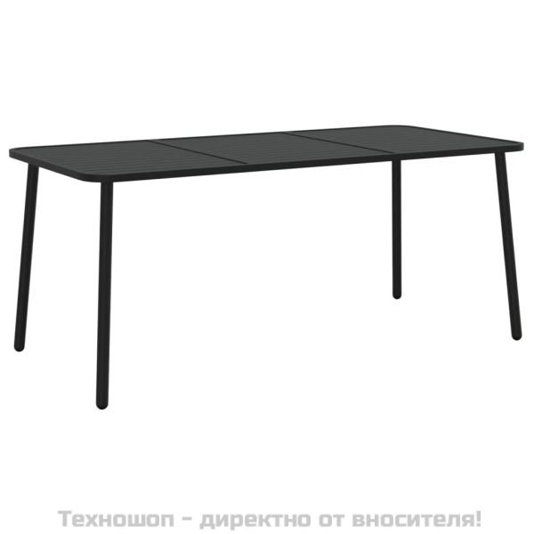 Градинска маса антрацит 165x80x71 cм стомана