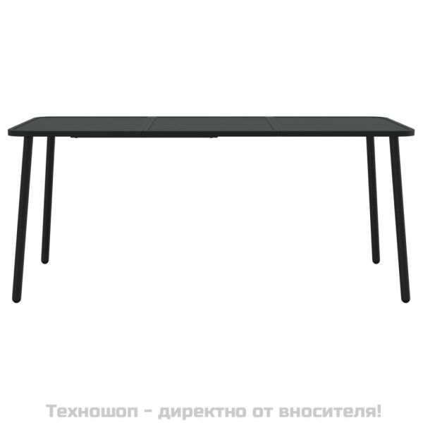 Градинска маса антрацит 165x80x71 cм стомана