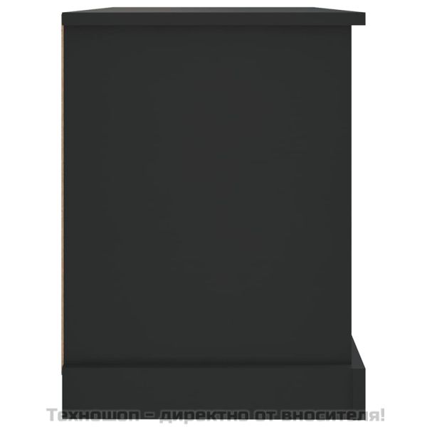 ТВ шкаф, черен, 73x35,5x47,5 см, инженерно дърво