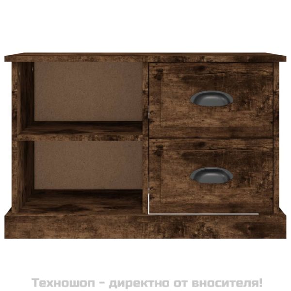 ТВ шкаф, опушен дъб, 73x35,5x47,5 см, инженерно дърво