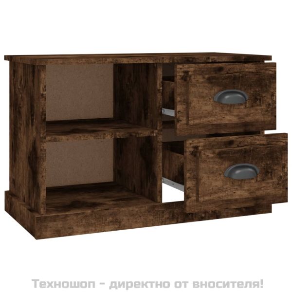 ТВ шкаф, опушен дъб, 73x35,5x47,5 см, инженерно дърво