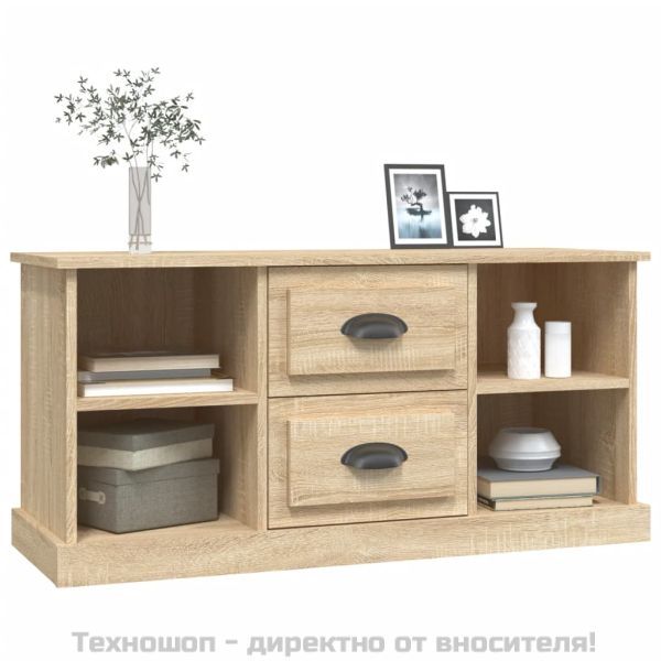 ТВ шкаф, сонома дъб, 99,5x35,5x48 см, инженерно дърво