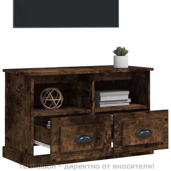 ТB шкаф, опушен дъб, 80x35x50 см, инженерно дърво