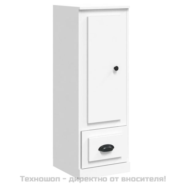 Висок шкаф, бял, 36x35,5x103,5 см, инженерно дърво