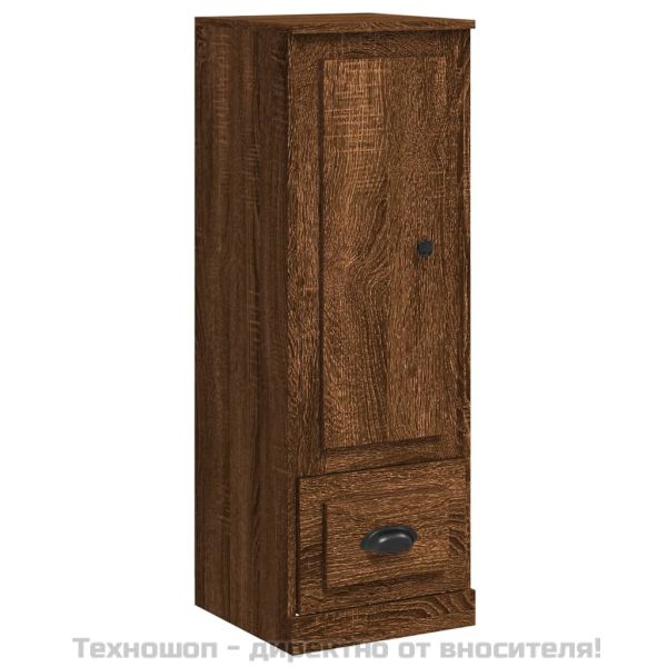 Висок шкаф, кафяв дъб, 36x35,5x103,5 см, инженерно дърво