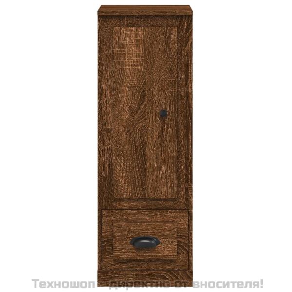 Висок шкаф, кафяв дъб, 36x35,5x103,5 см, инженерно дърво