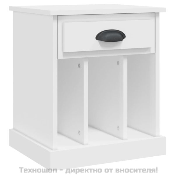 Нощни шкафчета, 2 бр, бели, 43x36x50 см