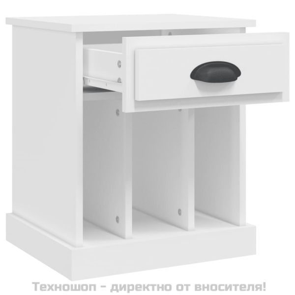 Нощни шкафчета, 2 бр, бели, 43x36x50 см