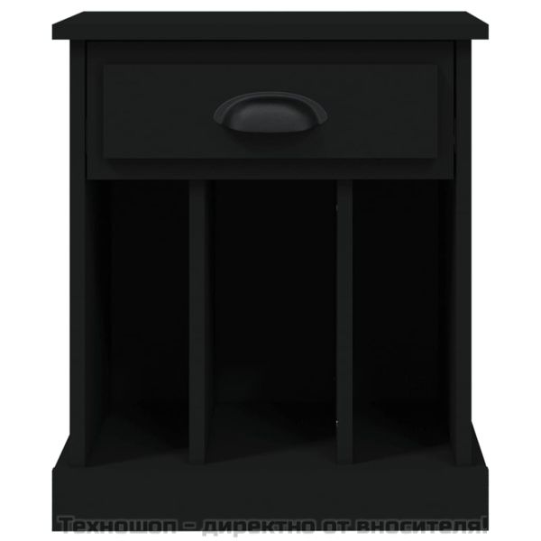 Нощни шкафчета, 2 бр, черен, 43x36x50 см