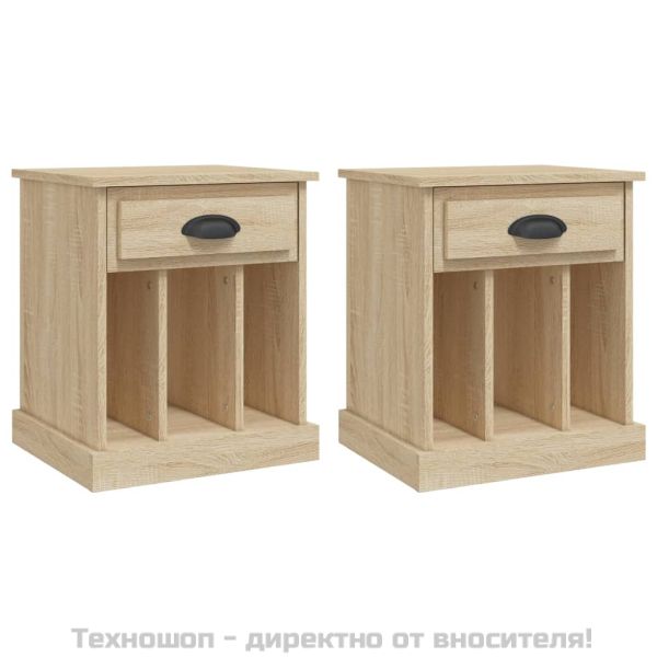 Нощни шкафчета, 2 бр, сонома дъб, 43x36x50 см