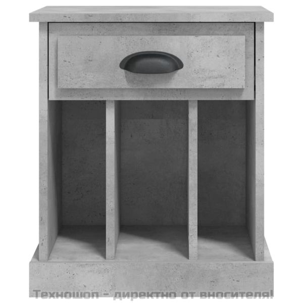 Нощни шкафчета, 2 бр, бетонно сиво, 43x36x50 см