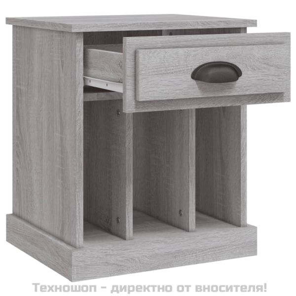 Нощни шкафчета, 2 бр, сив сонома, 43x36x50 см