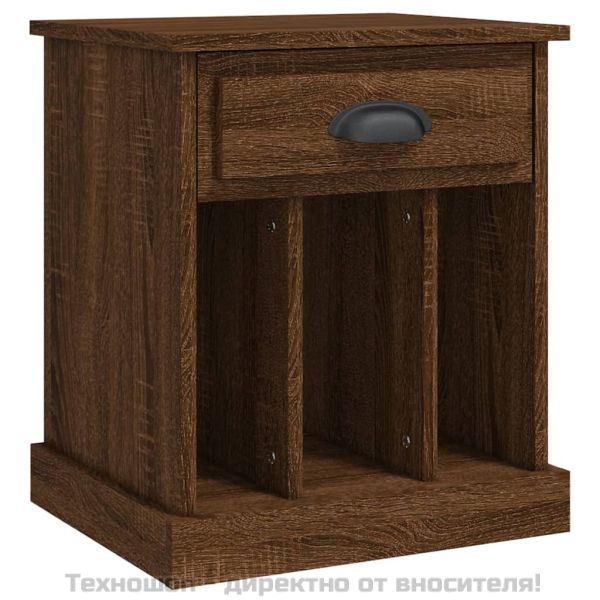 Нощно шкафче, кафяв дъб, 43x36x50 см