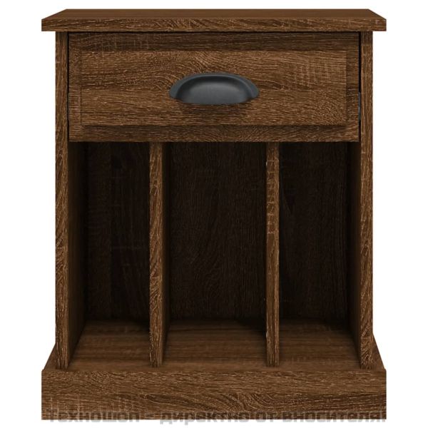Нощно шкафче, кафяв дъб, 43x36x50 см