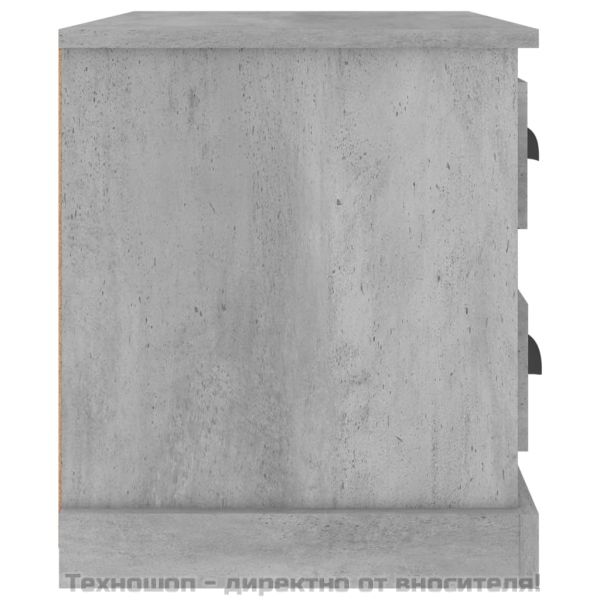 Нощно шкафче, бетонно сиво, 60x39x45 см