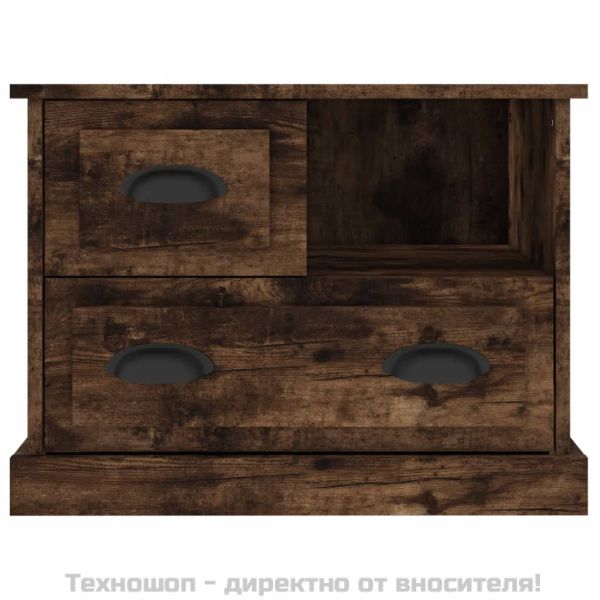 Нощно шкафче, опушен дъб, 60x39x45 см