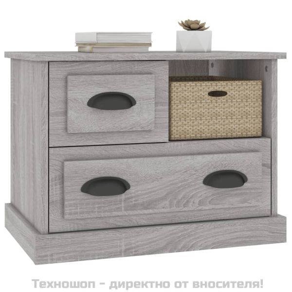 Нощно шкафче, сив сонома, 60x39x45 см