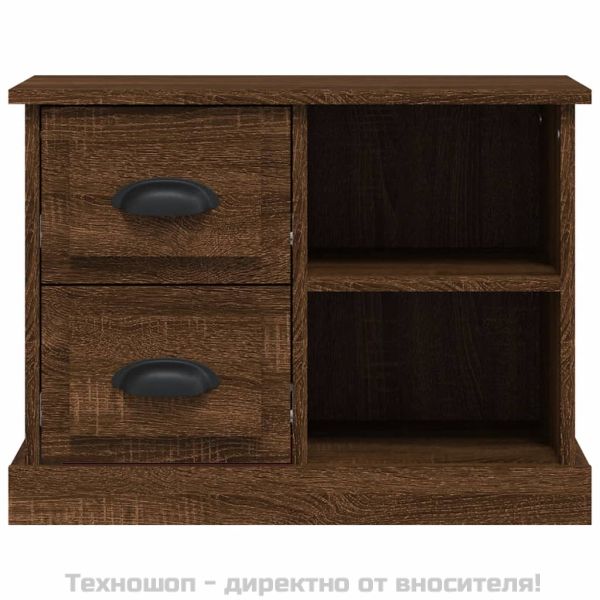 Нощно шкафче, Кафяв дъб, 60x35,5x45 см