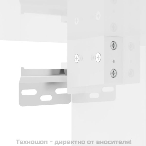 Нощни шкафчета за стенен монтаж, 2 бр, бял гланц, 41,5x36x28 см