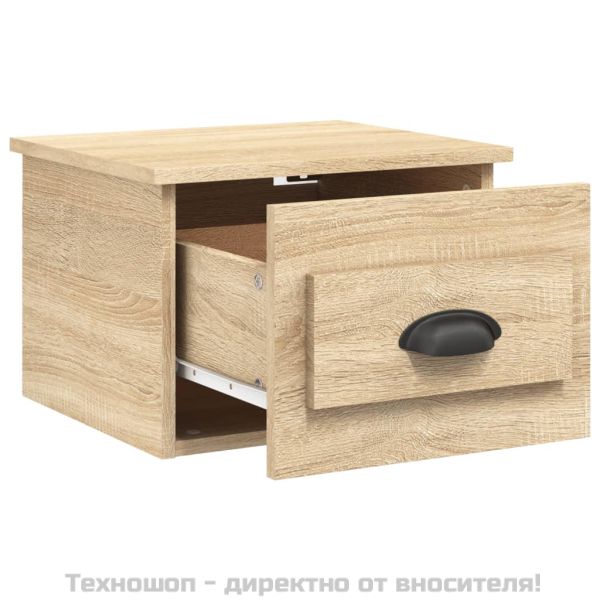 Нощно шкафче за стенен монтаж, сонома дъб, 41,5x36x28 см