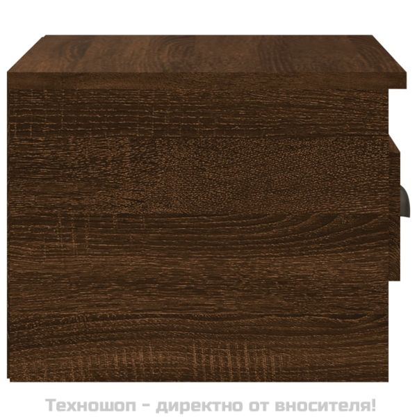 Нощни шкафчета за стенен монтаж, 2 бр, кафяв дъб, 41,5x36x28см