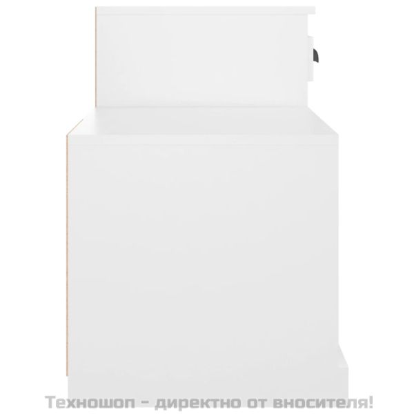 Шкаф за обувки, бял, 100x42x60 см, инженерно дърво