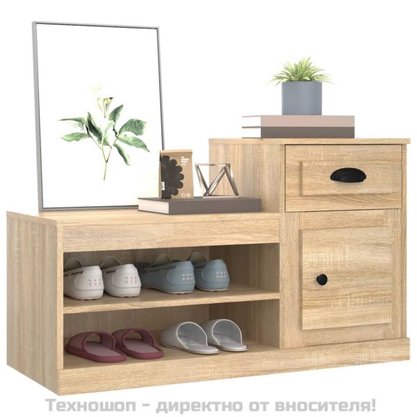 Шкаф за обувки, дъб сонома, 100x42x60 см, инженерно дърво