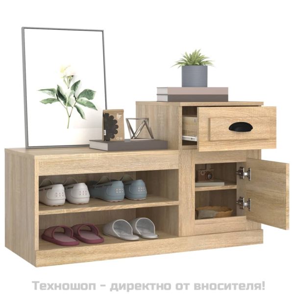 Шкаф за обувки, дъб сонома, 100x42x60 см, инженерно дърво