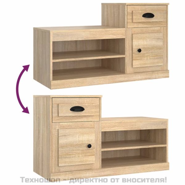 Шкаф за обувки, дъб сонома, 100x42x60 см, инженерно дърво