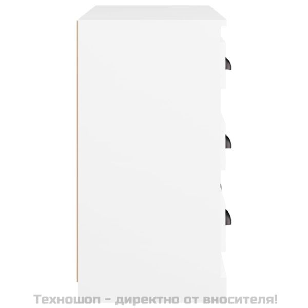 Сайдборд, бял, 70x35,5x67,5 см, инженерно дърво