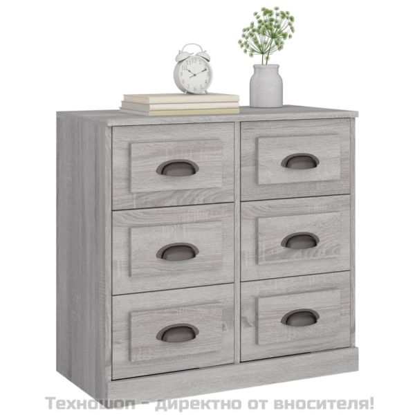 Сайдборд, сив сонома, 70x35,5x67,5 см, инженерно дърво