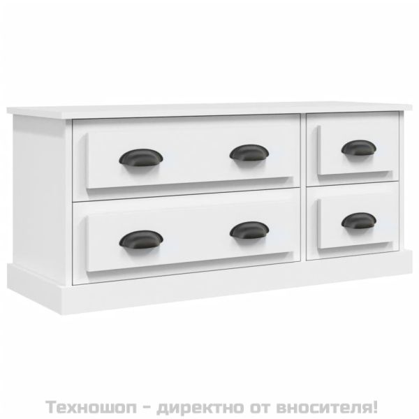 ТB шкаф, бял, 100x35,5x45 см, инженерно дърво