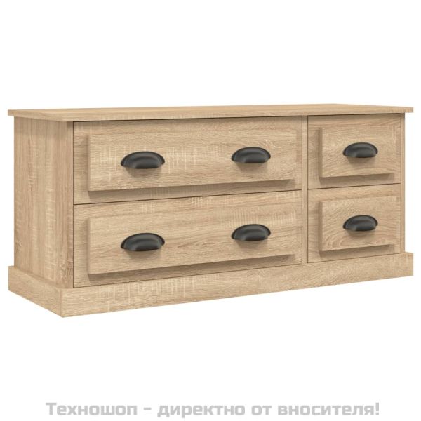 ТВ шкаф, сонома дъб, 100x35,5x45 см, инженерно дърво