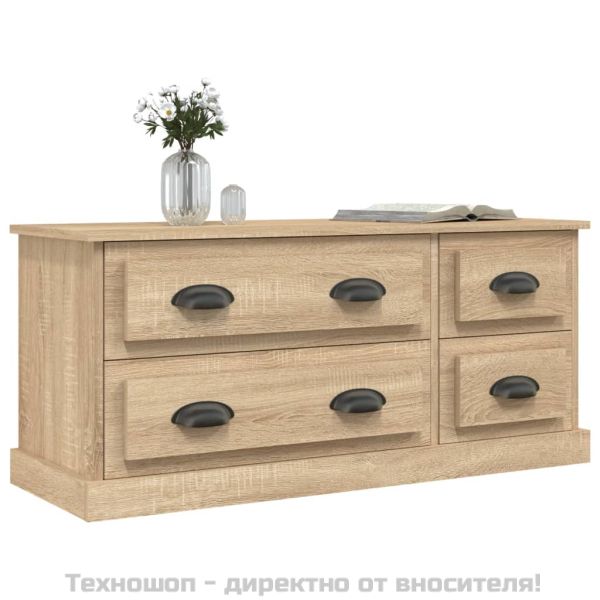 ТВ шкаф, сонома дъб, 100x35,5x45 см, инженерно дърво