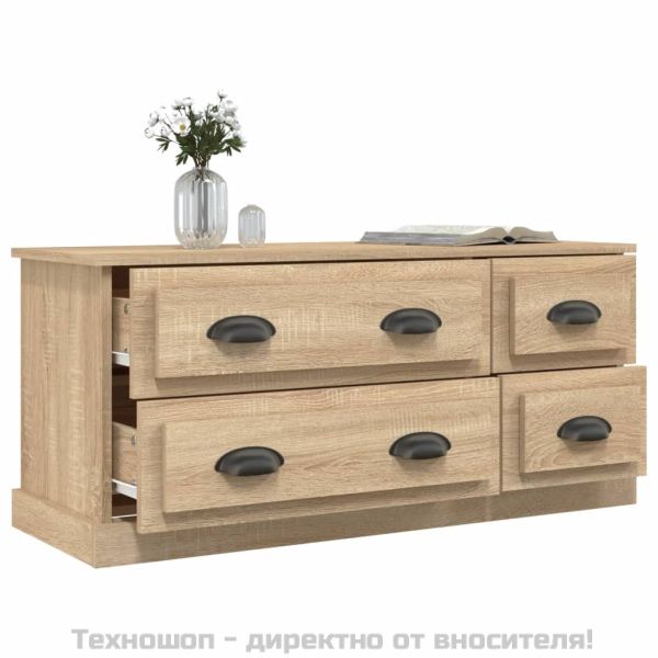 ТВ шкаф, сонома дъб, 100x35,5x45 см, инженерно дърво