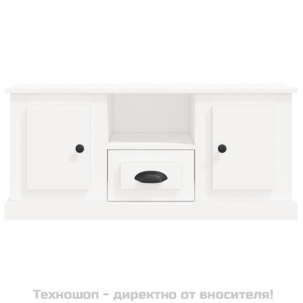 ТB шкаф, бял, 100x35,5x45 см, инженерно дърво