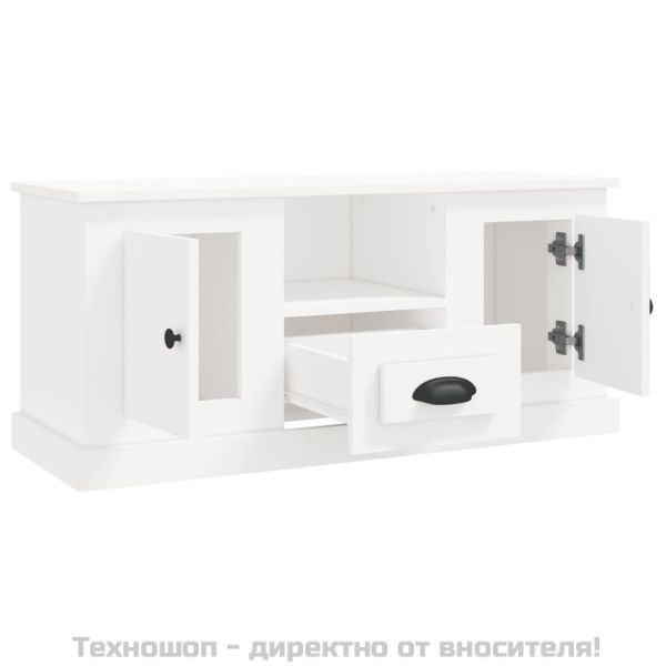 ТB шкаф, бял, 100x35,5x45 см, инженерно дърво