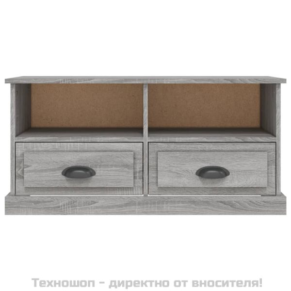 ТВ шкаф, сив сонома, 93x35,5x45 см, инженерно дърво