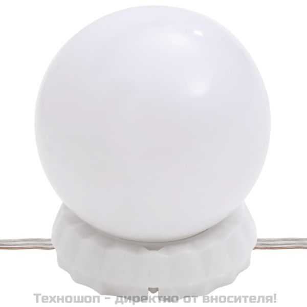 Тоалетка с LED, черно, 90x50x132,5 см, инженерно дърво