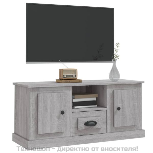 ТВ шкаф, сив сонома, 100x35,5x45 см, инженерно дърво