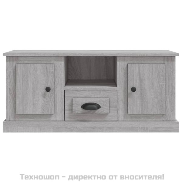 ТВ шкаф, сив сонома, 100x35,5x45 см, инженерно дърво