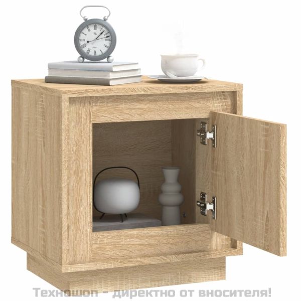 Нощно шкафче, дъб сонома, 44x35x45 см, инженерно дърво