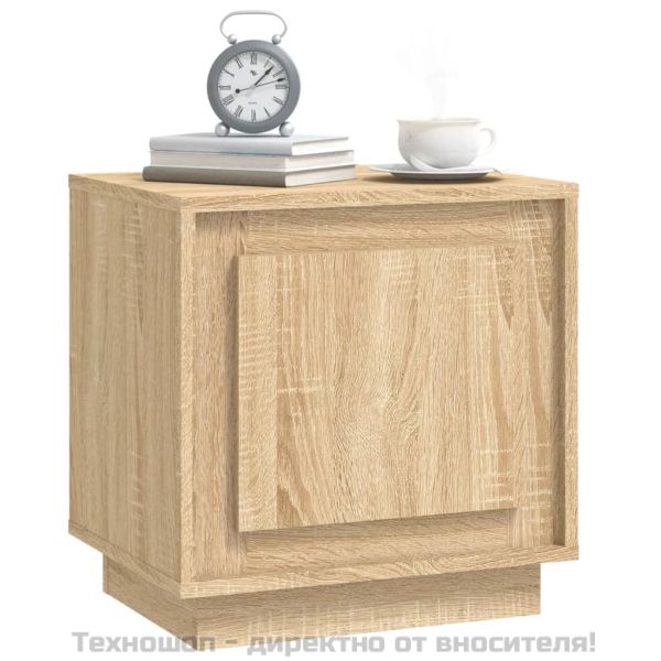 Нощни шкафчета, 2 бр, сонома дъб, 44x35x45 см, инженерно дърво