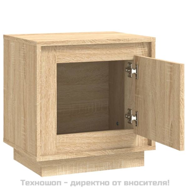 Нощни шкафчета, 2 бр, сонома дъб, 44x35x45 см, инженерно дърво