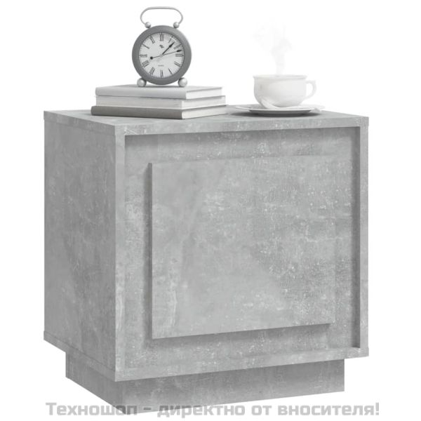 Нощни шкафчета, 2 бр, бетонно сиво, 44x35x45см, инженерно дърво