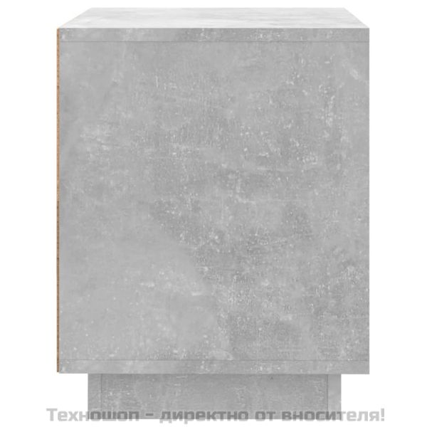 Нощни шкафчета, 2 бр, бетонно сиво, 44x35x45см, инженерно дърво