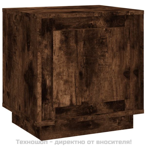 Нощно шкафче, опушен дъб, 44x35x45 см, инженерно дърво