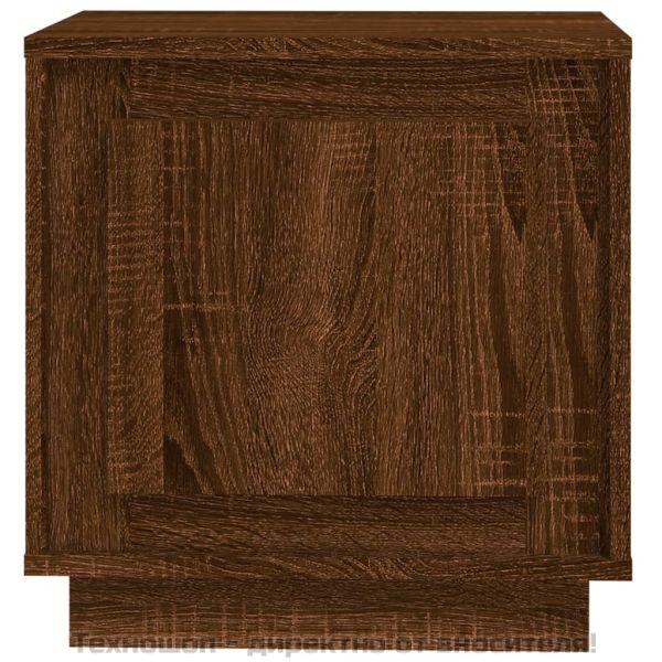 Нощни шкафчета, 2 бр, кафяв дъб, 44x35x45 см, инженерно дърво