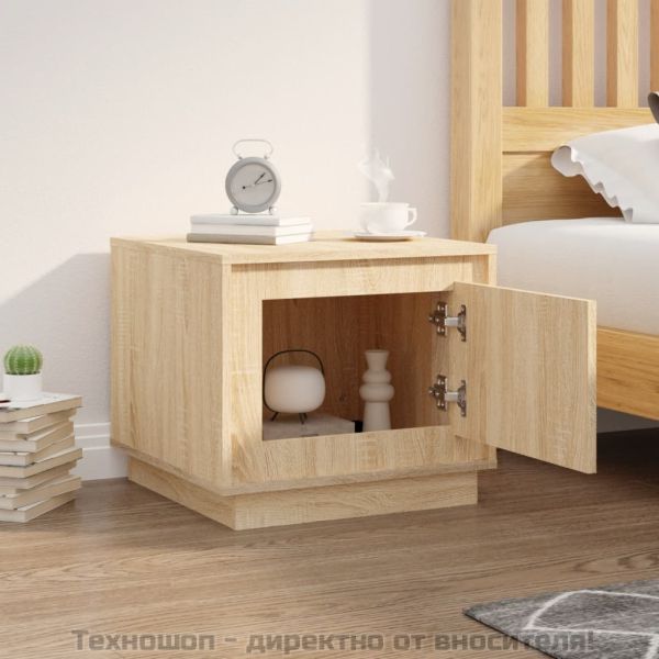 Кафе маса, дъб сонома, 51x50x44 см, инженерно дърво